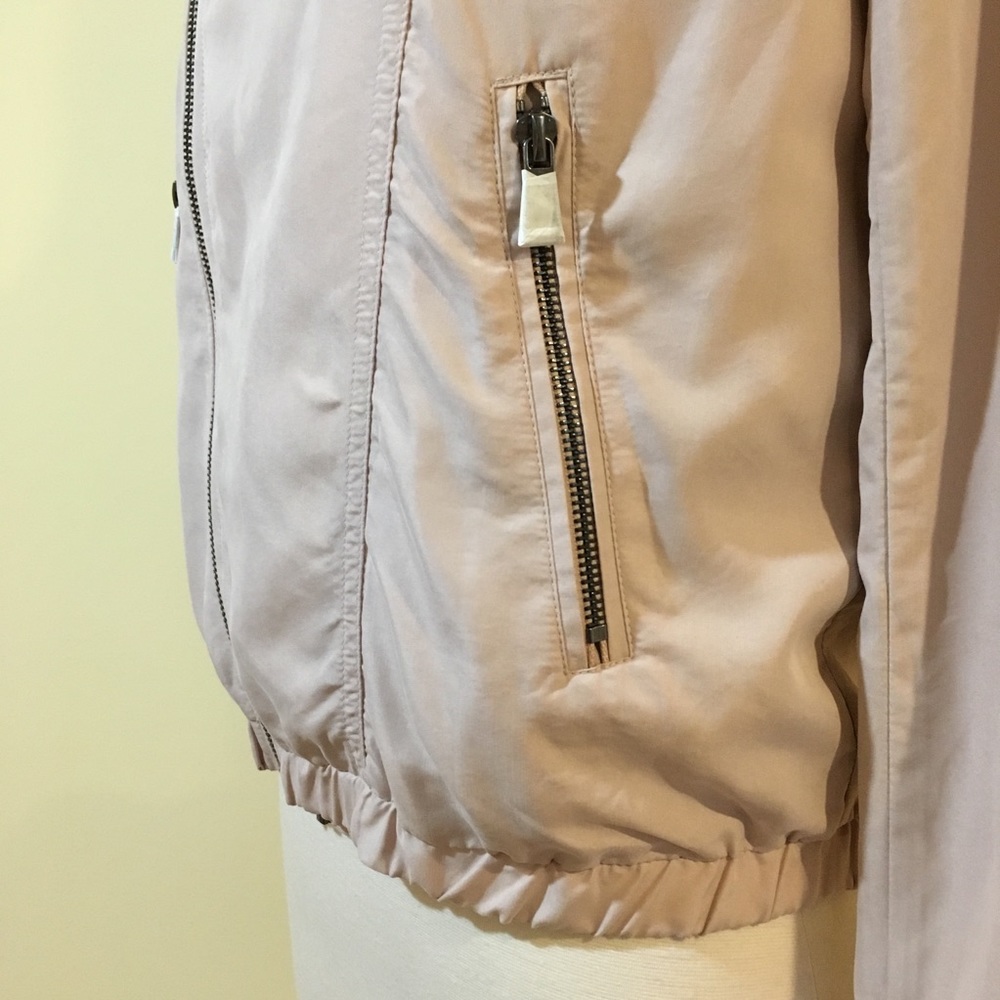 💥 CLEARANCE Blush Double Zipper Bomber Jacket - Picture 5 of 6